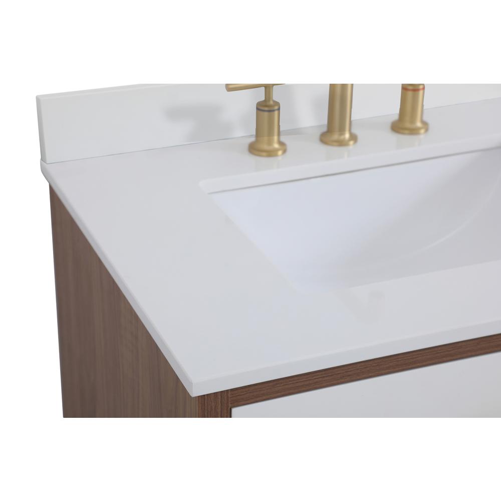 30 inch bathroom Vanity in White with Backsplash. Picture 11