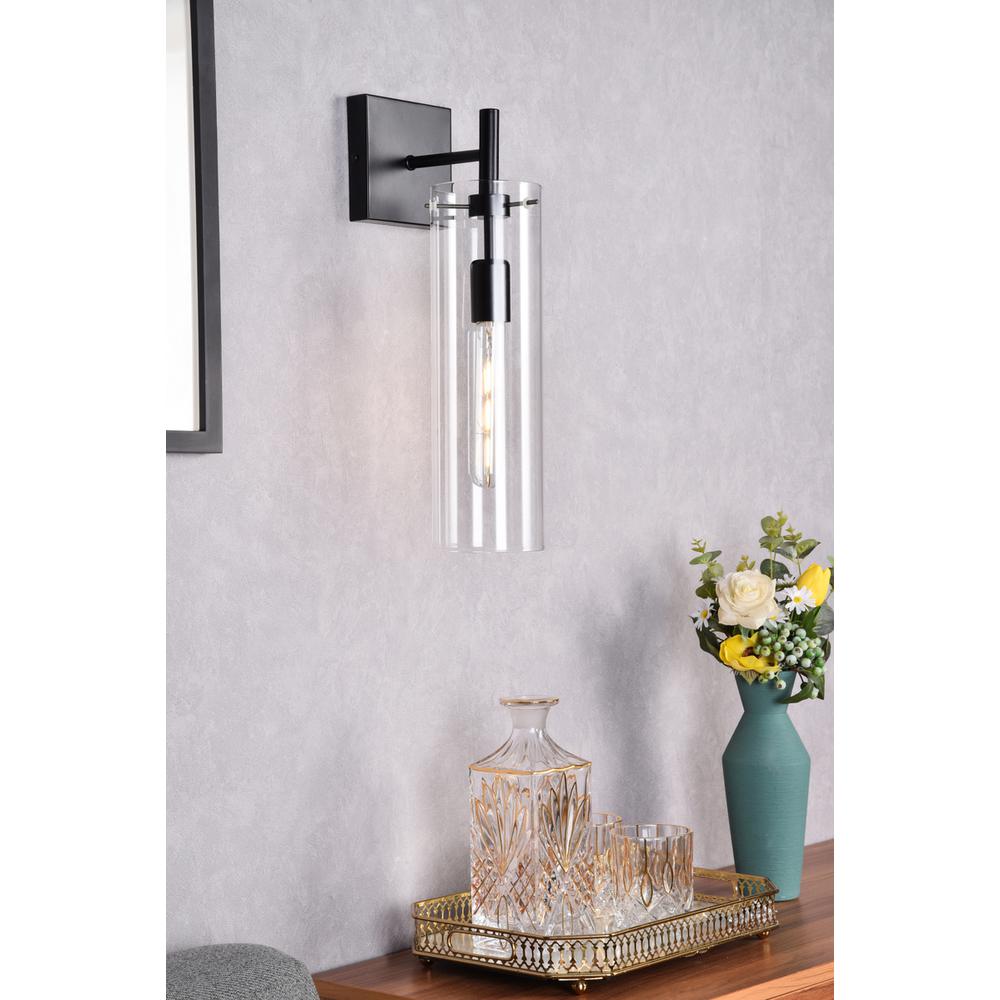 Savant 1 light black wall sconce. Picture 8