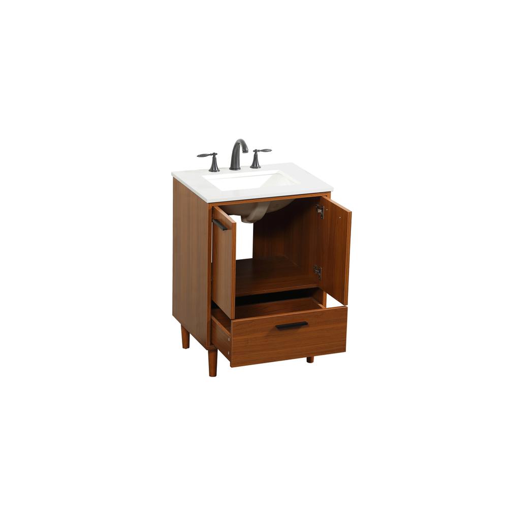 24 inch bathroom vanity in Teak. Picture 9