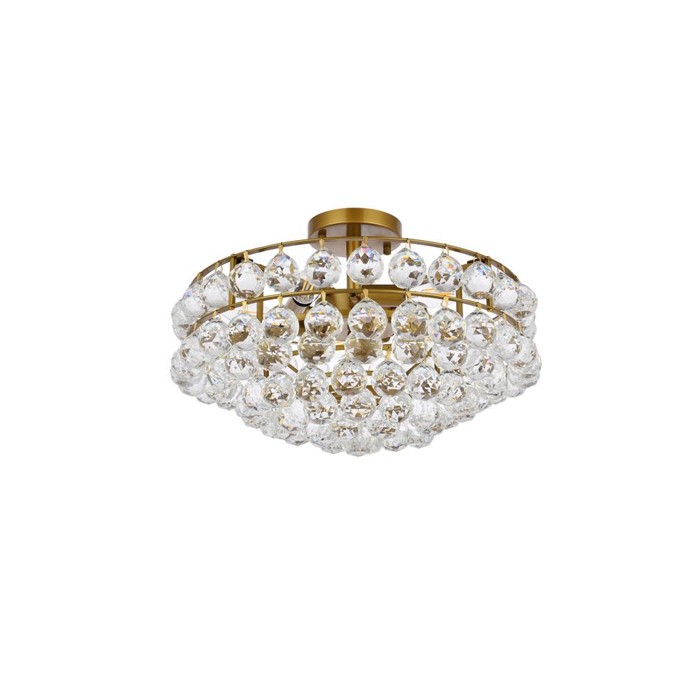 Savannah 18 inch flush mount in brass. Picture 6