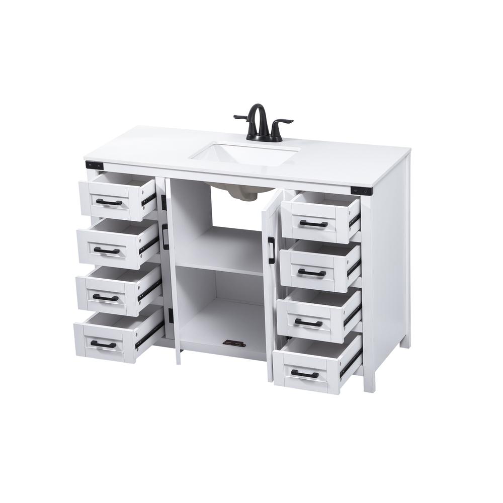 48 inch Single bathroom vanity in white. Picture 9