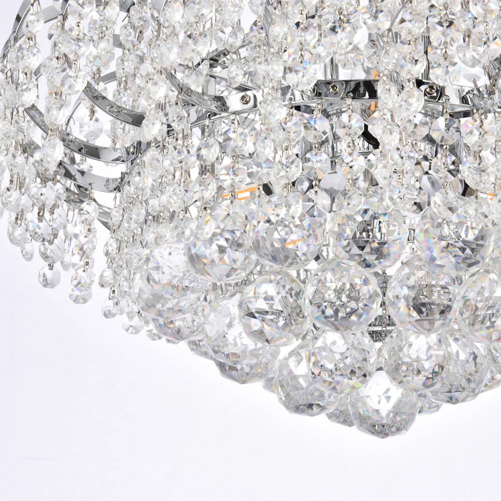Belenus 6 light Chrome Pendant Clear Royal Cut Crystal. Picture 3