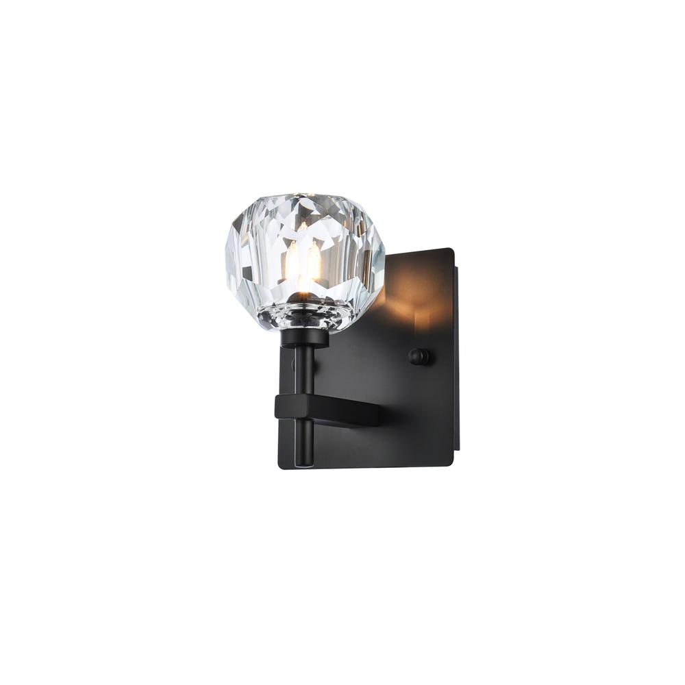 Graham 1 Light Wall Sconce in Black. Picture 2