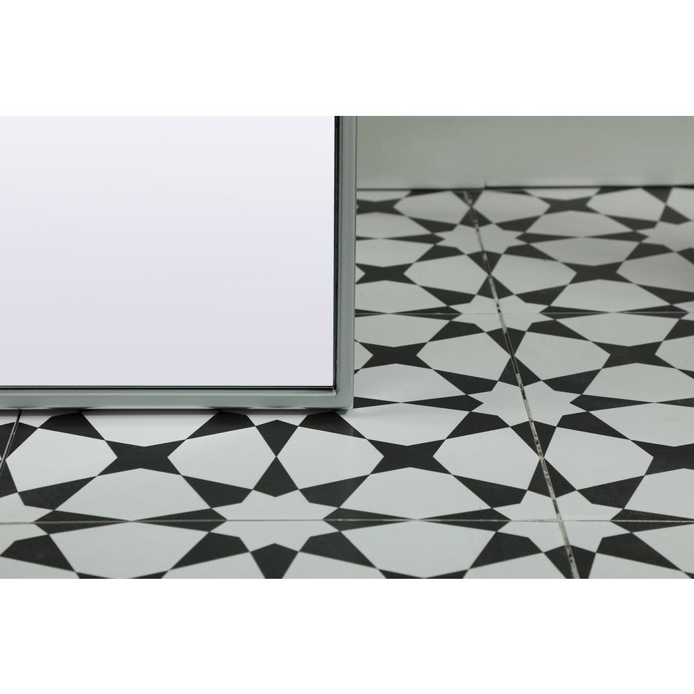 Metal Frame Arch Full Length Mirror 32x76 Inch in Silver. Picture 4