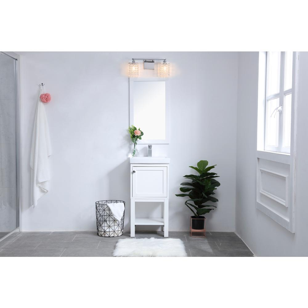 Phineas 2 light Chrome and Clear Crystals wall sconce. Picture 11