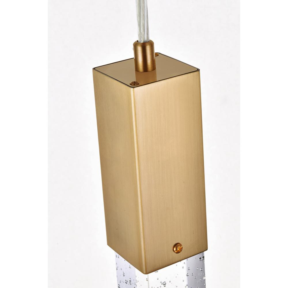 Weston 3 lights pendant in satin gold. Picture 5