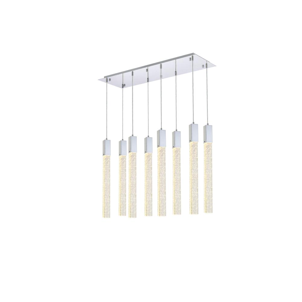 Weston 8 lights pendant in chrome. Picture 1