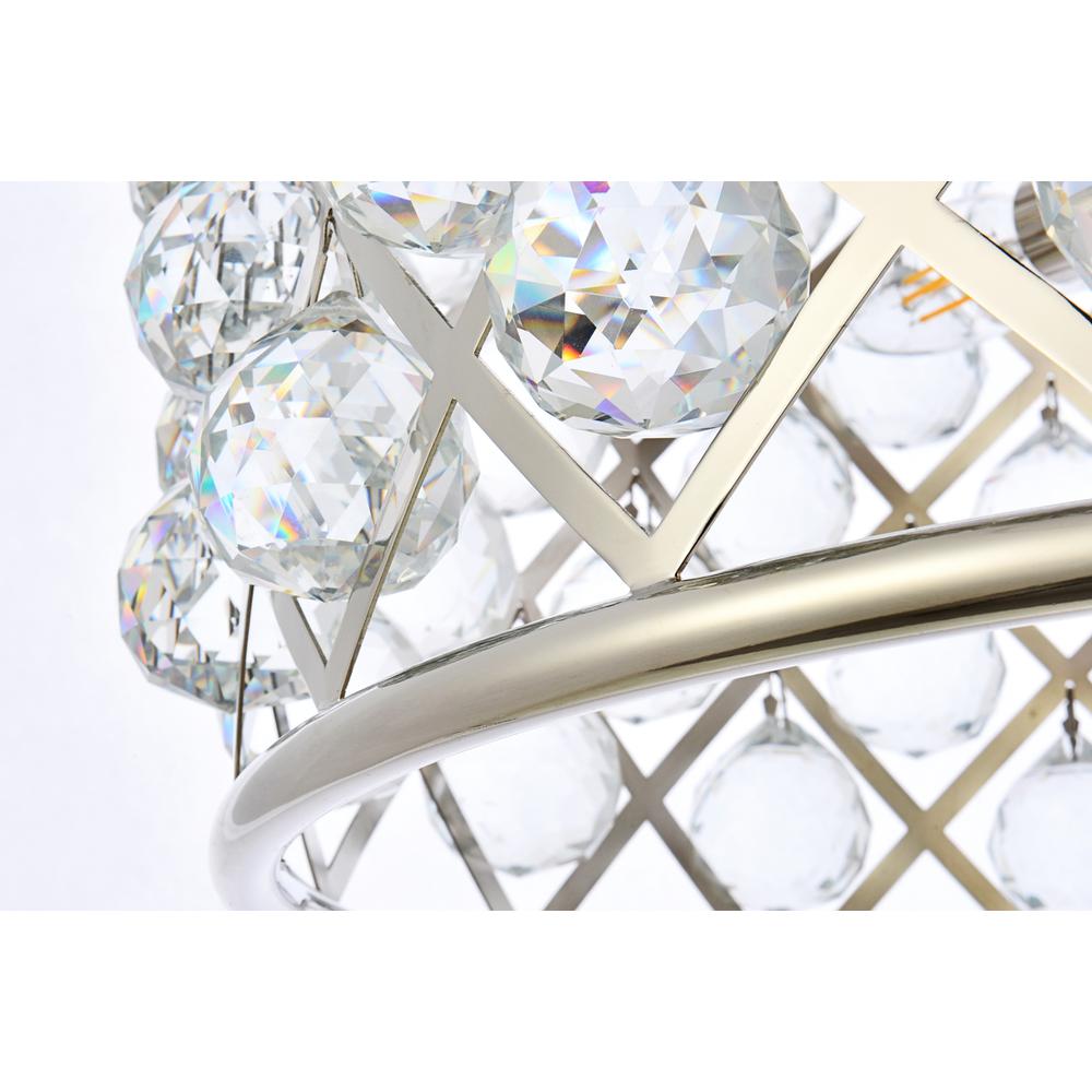 Madison 6 light polished nickel Pendant Clear Royal Cut Crystal. Picture 3