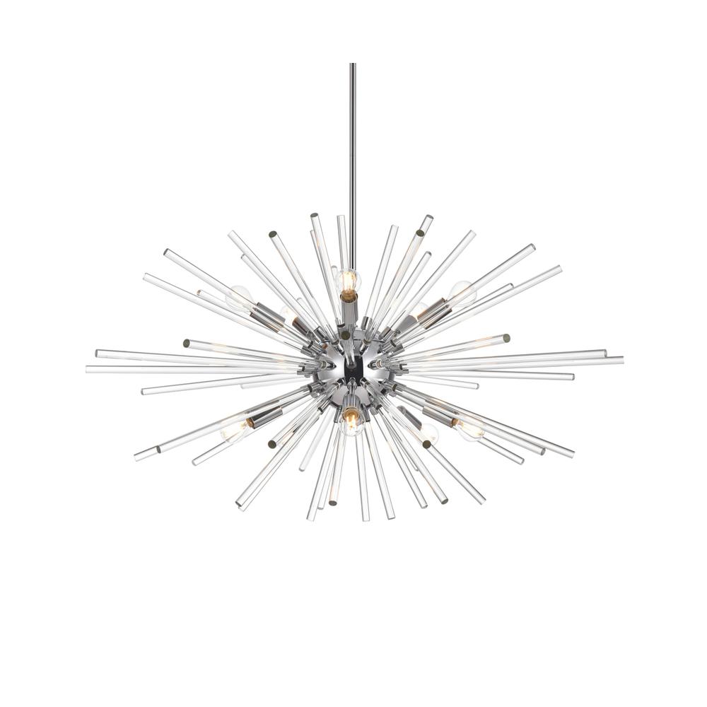 Sienna 36 inch crystal rod pendant in chrome. Picture 2