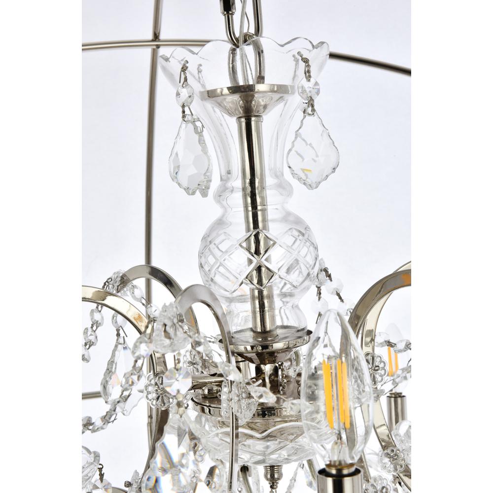 Geneva 18 light polished nickel Chandelier Clear Royal Cut crystal. Picture 5