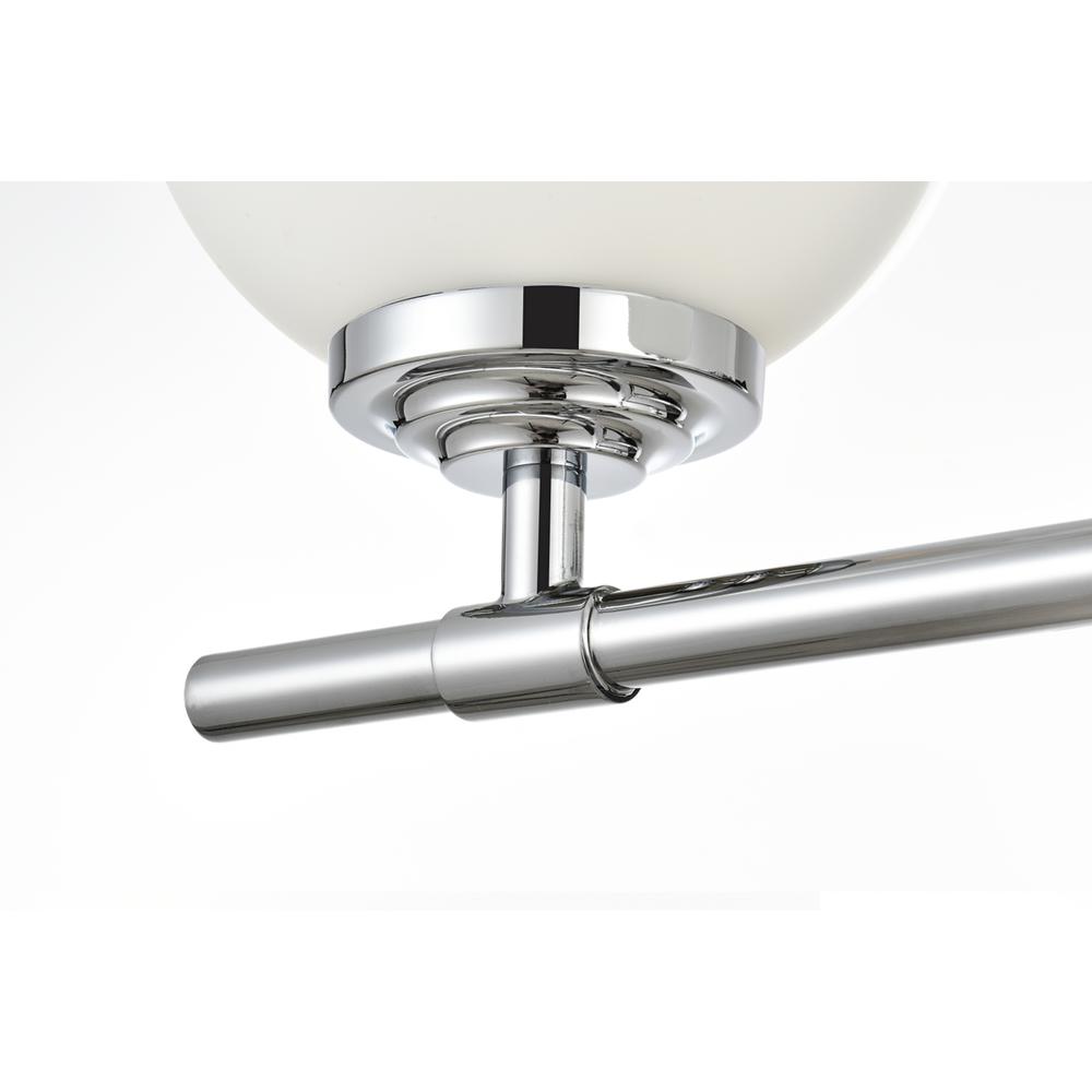 Ansley 4 light Chrome and frosted white Bath Sconce. Picture 4