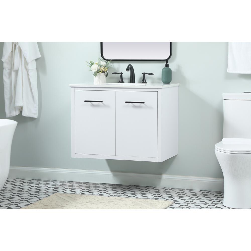 30 inch Single bathroom vanity in white. Picture 5