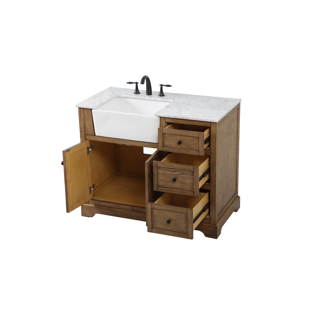 42 inch Single bathroom vanity in driftwood. Picture 9