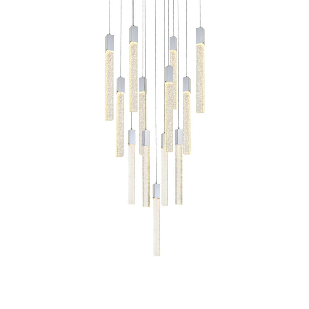 Weston 13 lights pendant in chrome. Picture 2