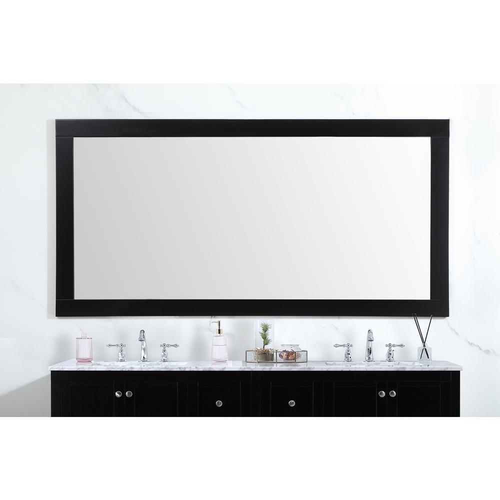 Aqua vanity mirror 72x36 inch in black. Picture 9