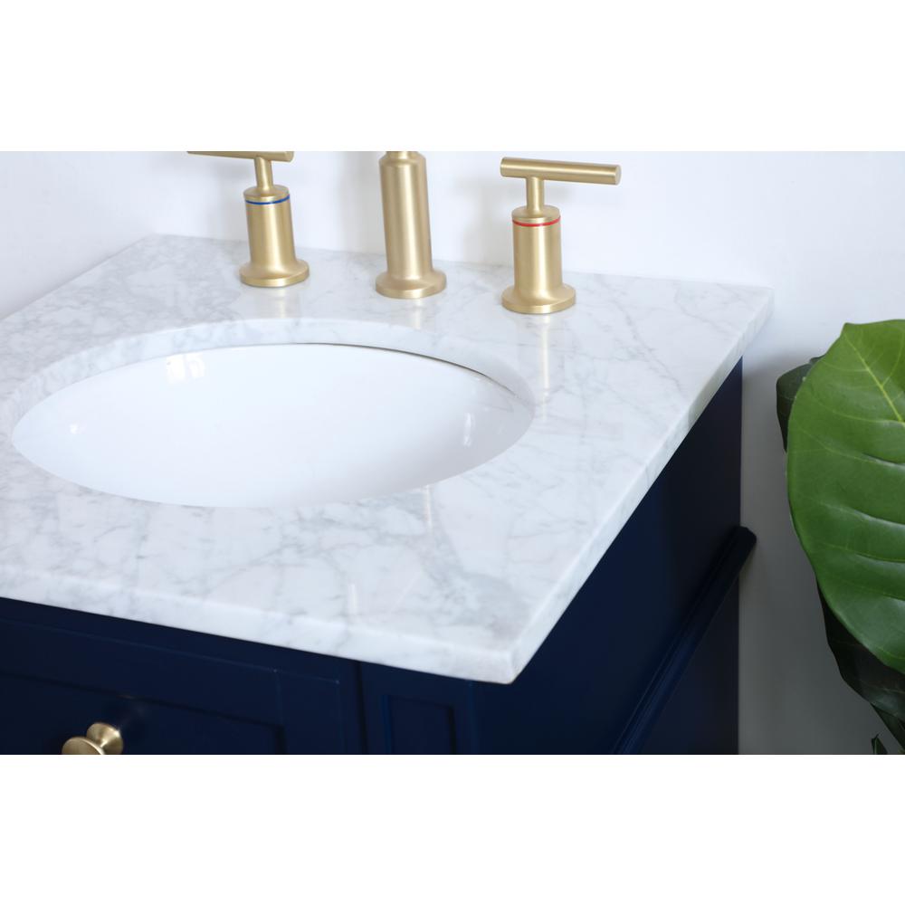 18 inch Single bathroom vanity in blue. Picture 4