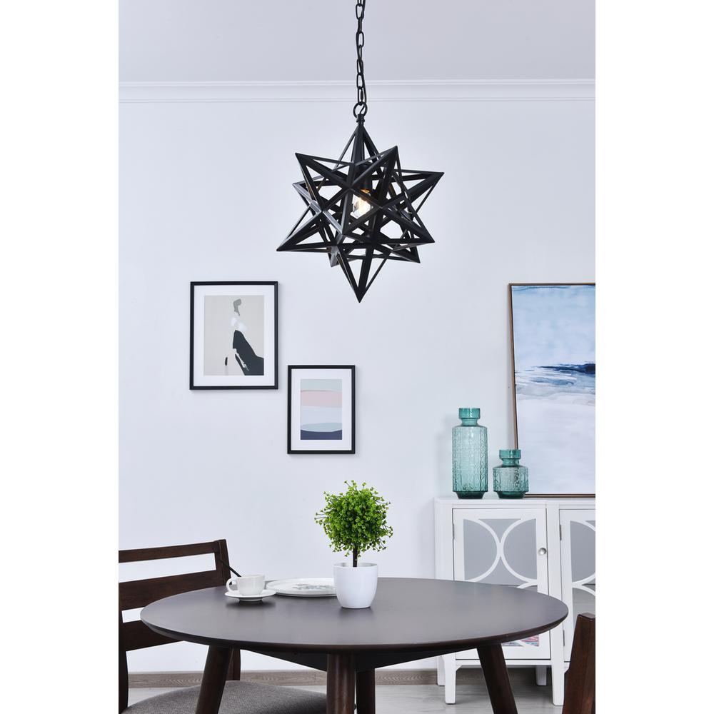 Nocturne 1 light black Pendant. Picture 13