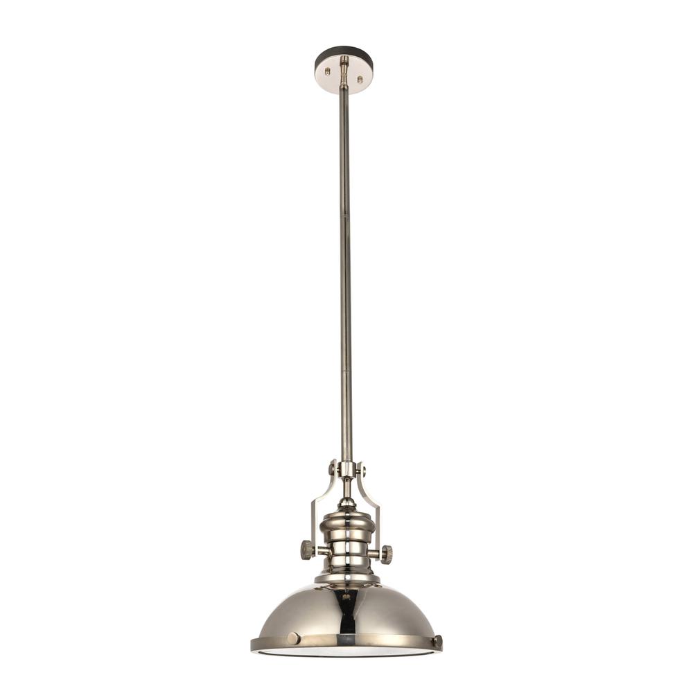 Eamon Collection Pendant D13 H13.3 Lt:1 polished Nickel Finish. Picture 1