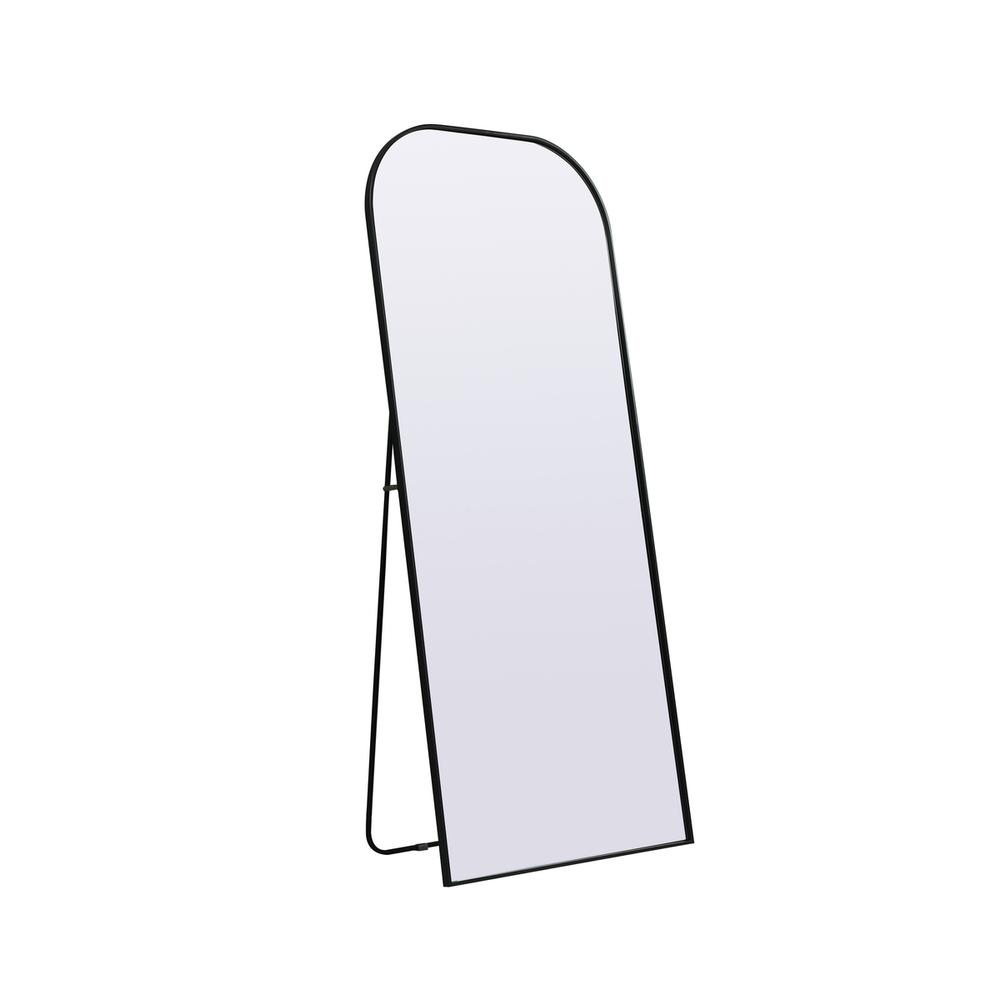 Metal Frame Arch Full Length Mirror 32x76 Inch in Black. Picture 6