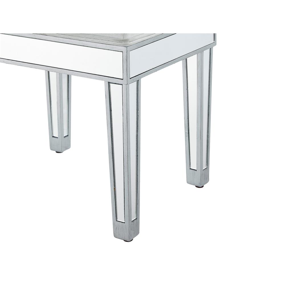 Dressing stool 18in. Wx 14in. D x 18in. H in antique silver paint. Picture 6