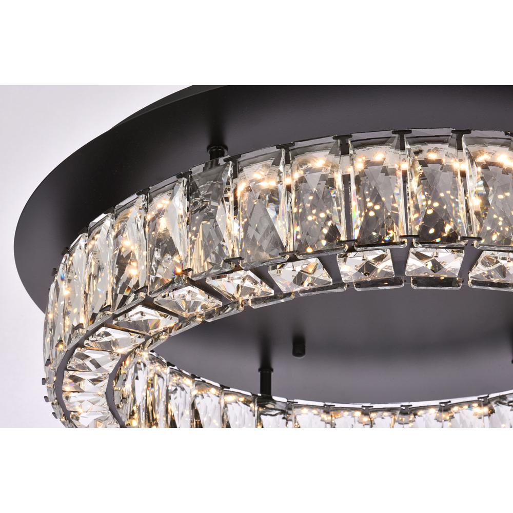 Monroe 22 inch LED Single flush mount in black. Picture 4