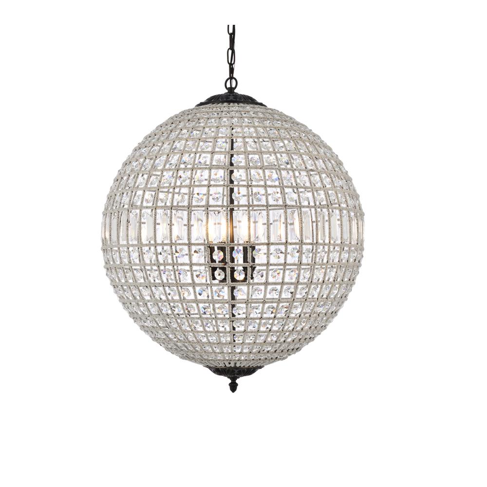 Olivia 5 light Dark Bronze Chandelier Clear Royal Cut Crystal. Picture 2