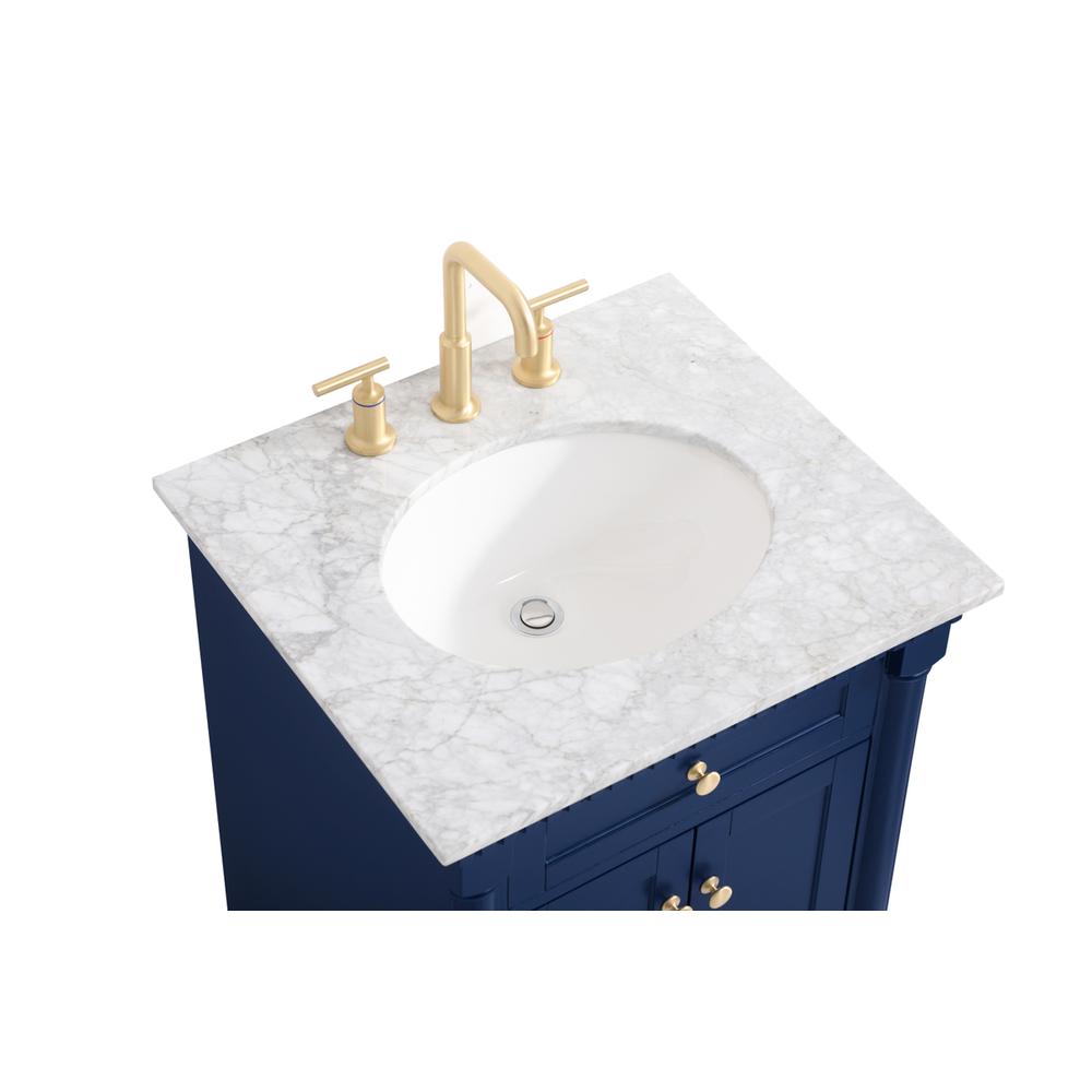 24 inch Single bathroom vanity in  Blue. Picture 10