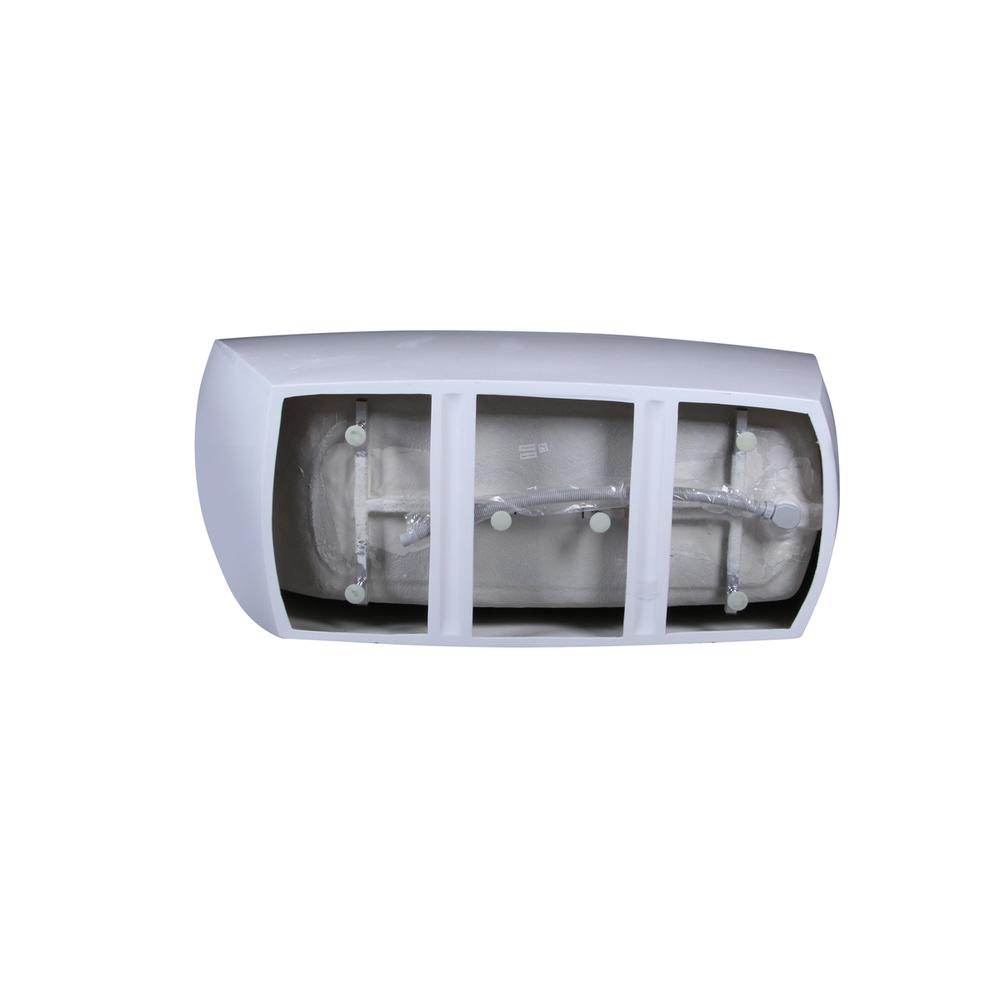 72 inch soaking single slipper rectangular bathtub in glossy white. Picture 13