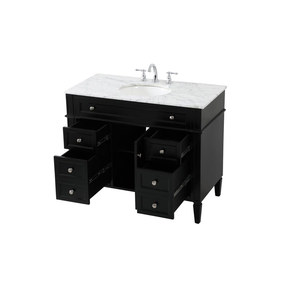 42 inch Single bathroom vanity in black. Picture 9