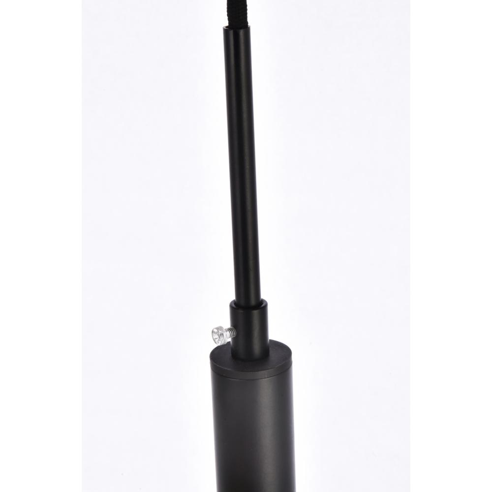 Wells 18 inch pendant in black with clear shade. Picture 5