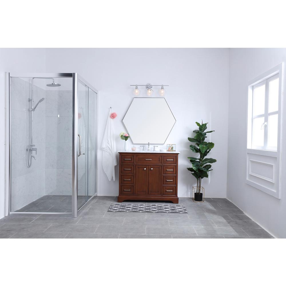 Gene 3 light Chrome and Clear glass Wall sconce. Picture 14