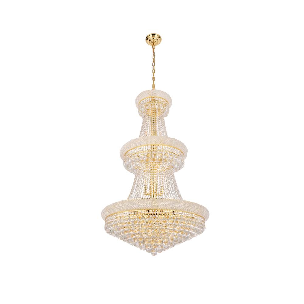Primo 32 light Gold Chandelier Clear Royal Cut Crystal. Picture 6