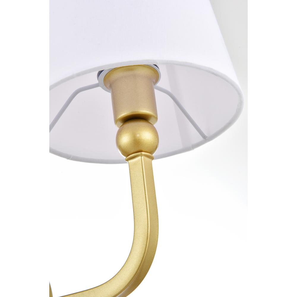 Colson 4 light Brass and Clear Bath Sconce. Picture 5
