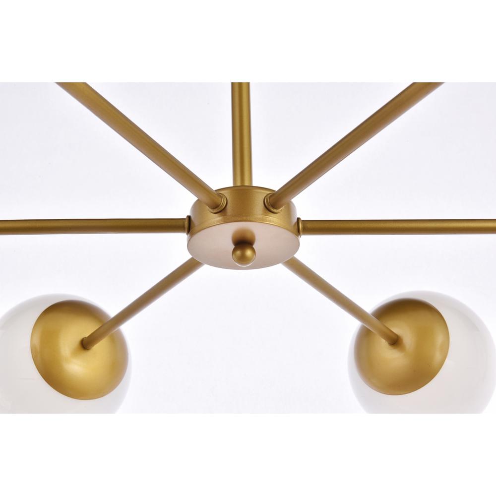 Briggs 30 inch pendant in brass with white shade. Picture 3