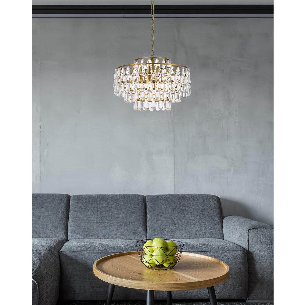 Mila 20 inch pendant in brass. Picture 8