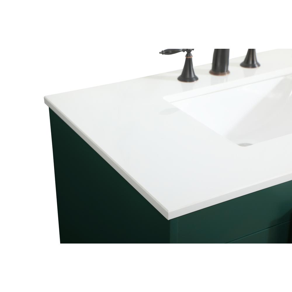 36 inch Single bathroom vanity in green. Picture 11