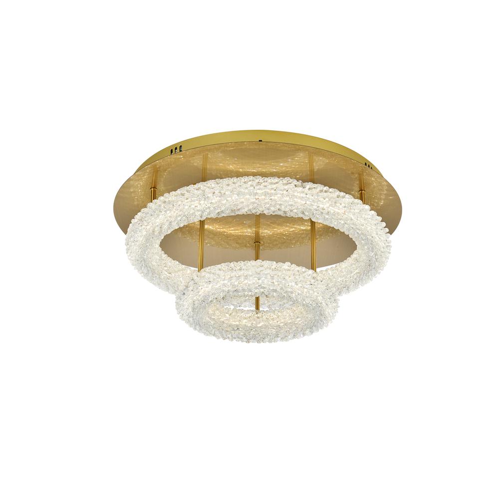 Bowen 22 inch Adjustable LED Flush Mount in Satin Gold. Picture 2