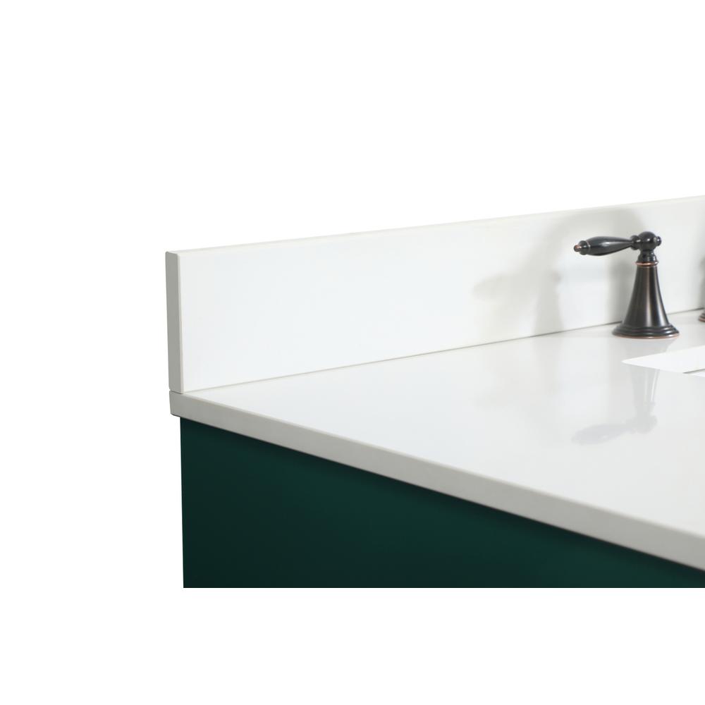 42 inch Single bathroom vanity in green with backsplash. Picture 11