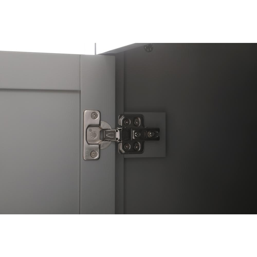 20 Inch Wide Bathroom Linen Storage Freestanding Cabinet In Grey. Picture 6