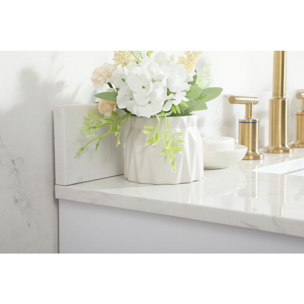 36 inch Single bathroom vanity in white with backsplash. Picture 5