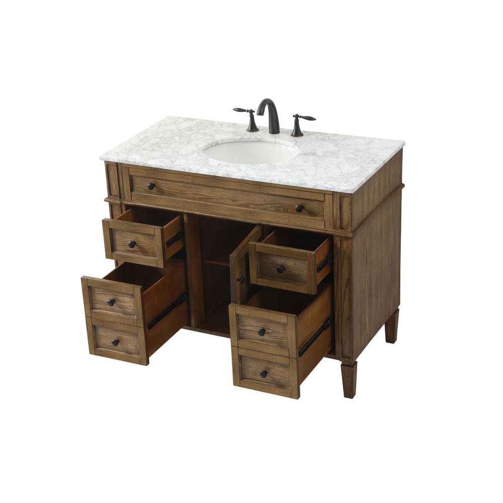 42 inch Single bathroom vanity in driftwood. Picture 9