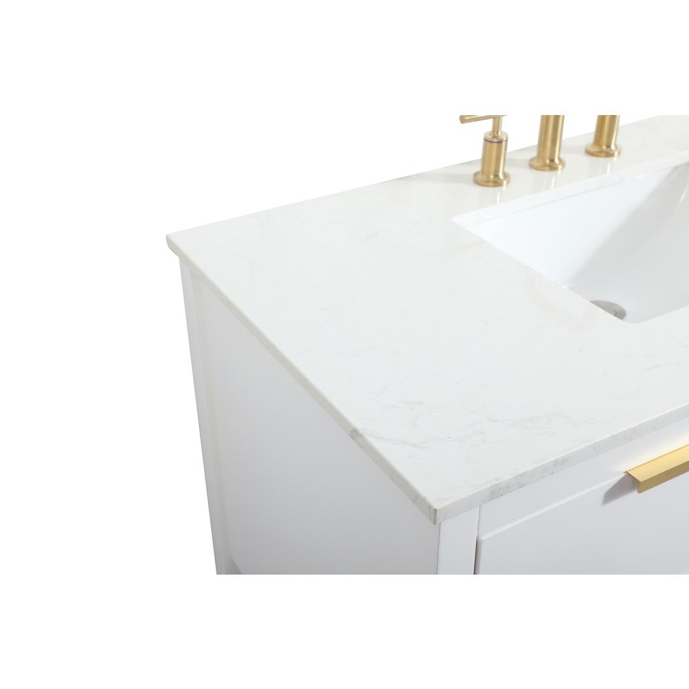 42 inch Single bathroom vanity in white. Picture 11