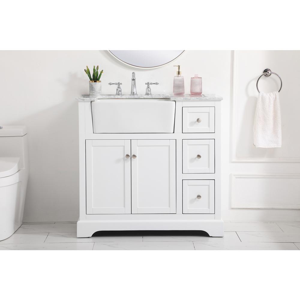 36 inch Single bathroom vanity in white. Picture 14