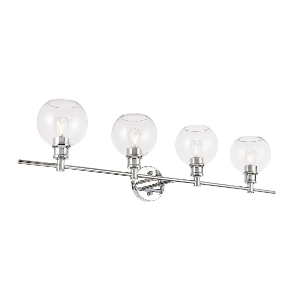 Collier 4 light Chrome and Clear glass Wall sconce. Picture 5