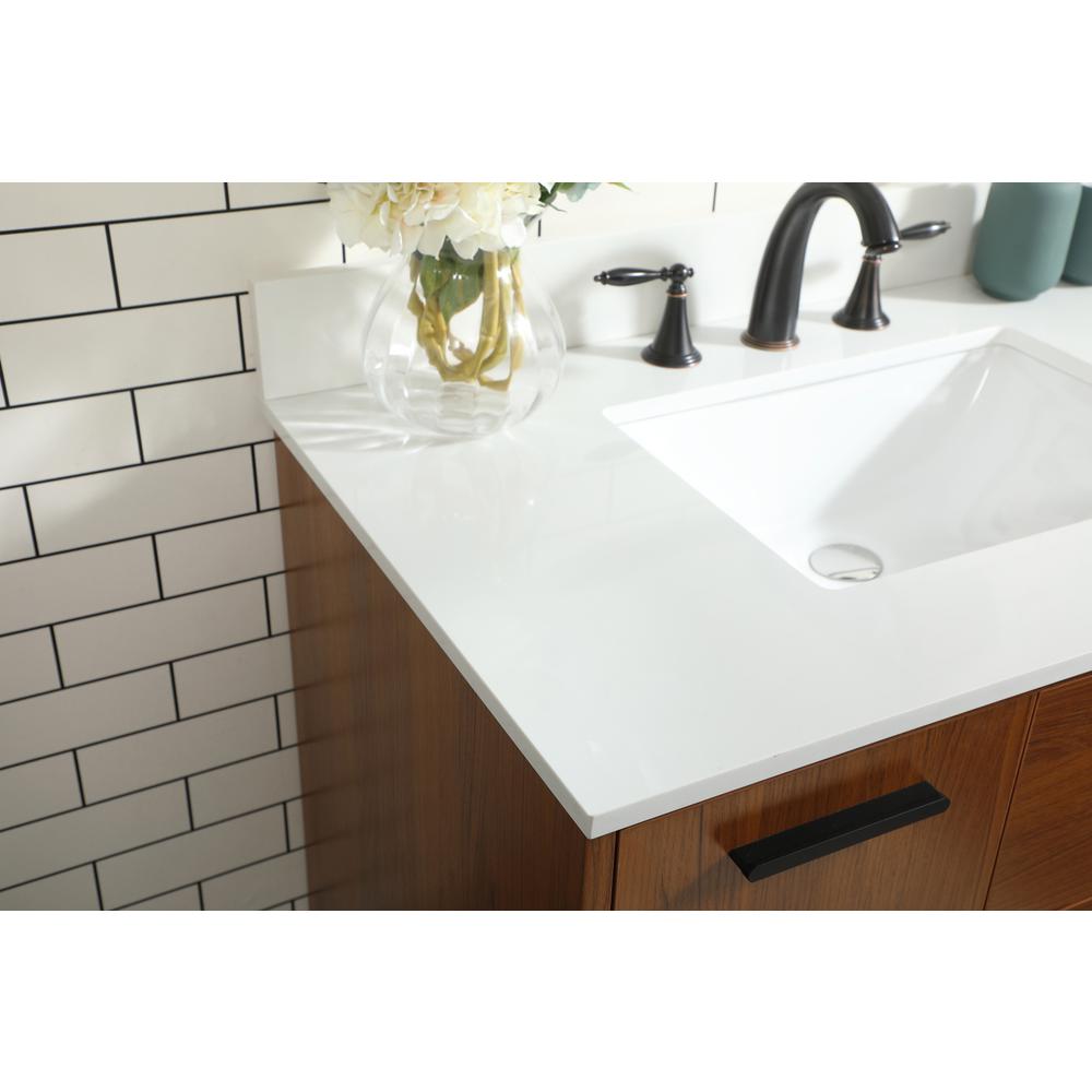 36 inch bathroom vanity in Teak with backsplash. Picture 5