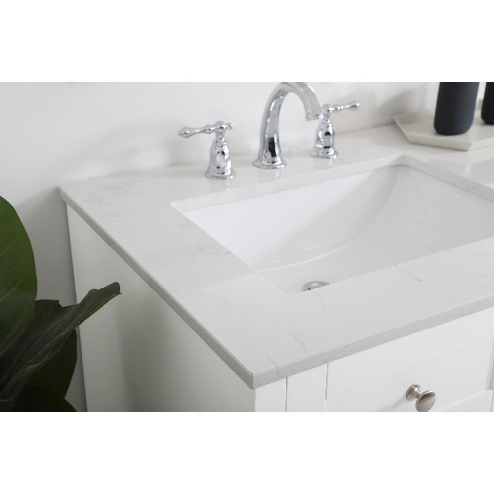 60 inch Double Bathroom Vanity in White. Picture 4