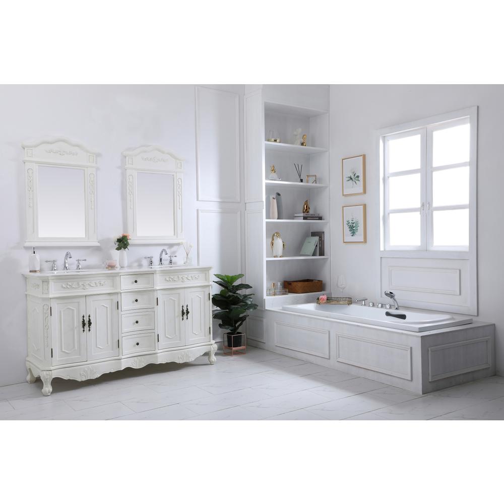 60 inch Double Bathroom vanity in antique white. Picture 8