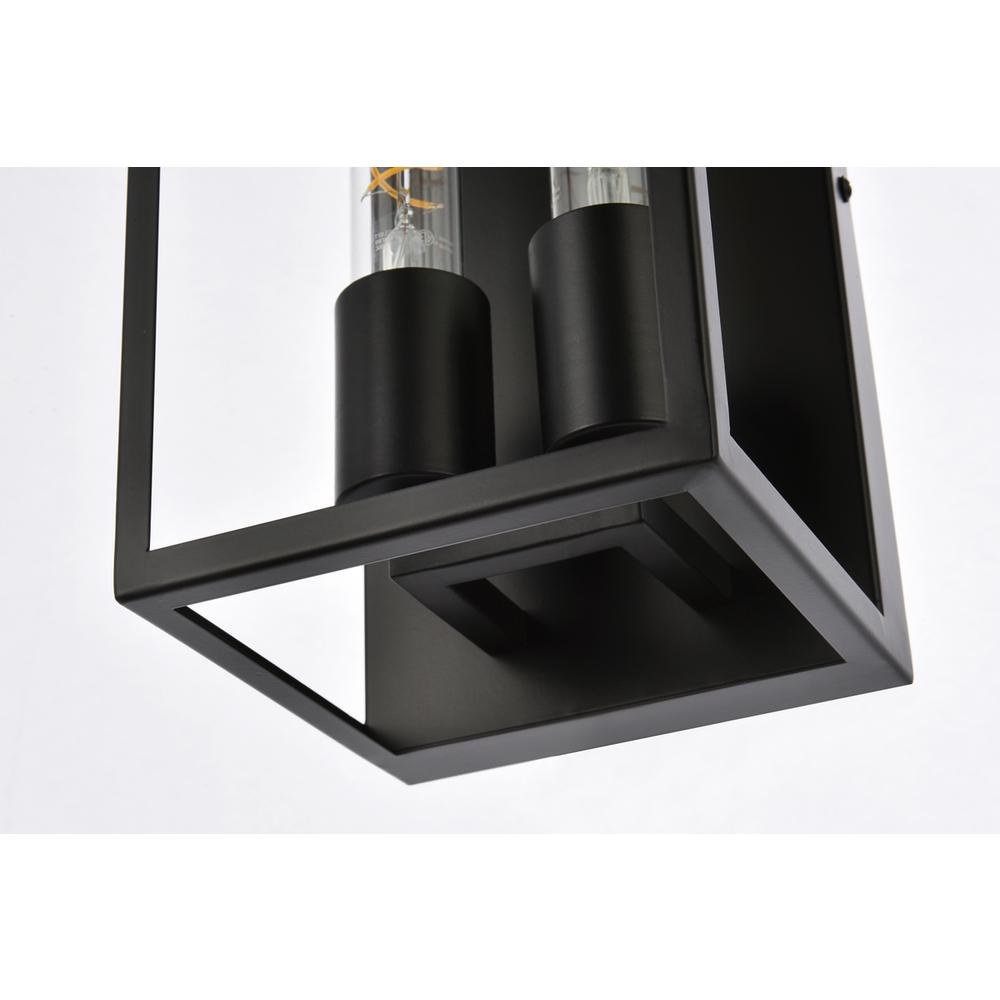 Voir 2 lights wall sconce in black. Picture 5