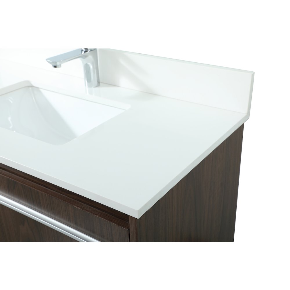 36 Inch Single Bathroom Vanity In Walnut With Backsplash. Picture 12