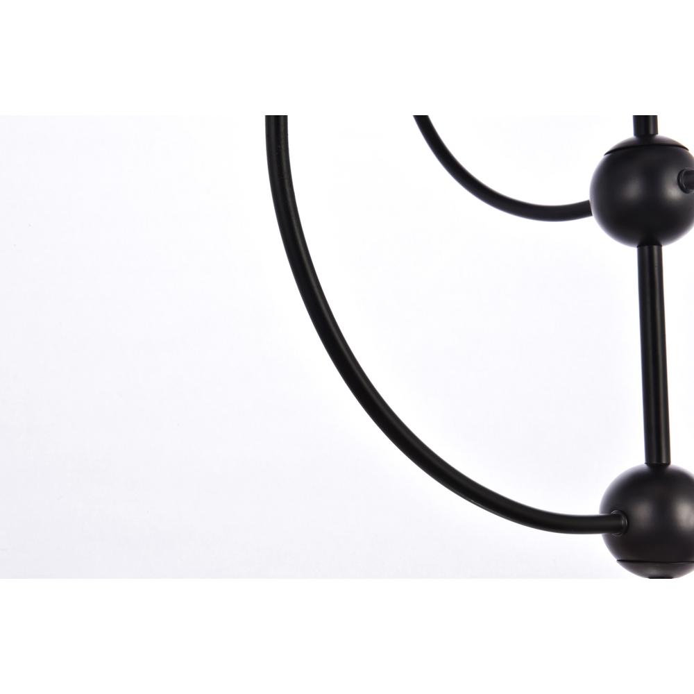 Lennon 31.5 inch pendant in black with white shade. Picture 5